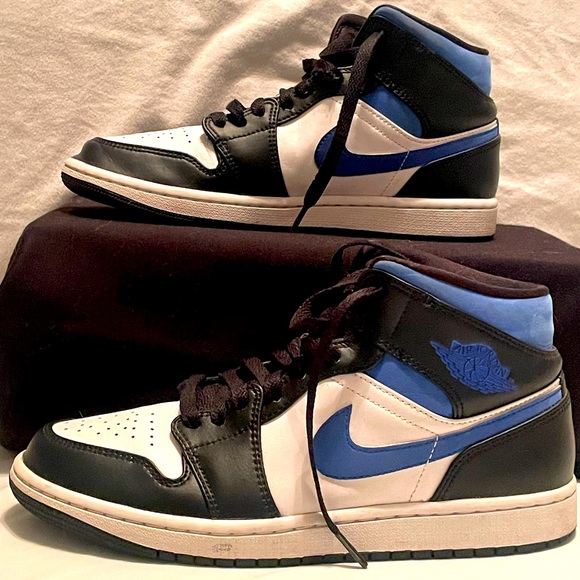 Air Jordan 1 Mids ‘Racer Blue’. Navy blue, Black & White. Size 8. - Picture 1 of 5